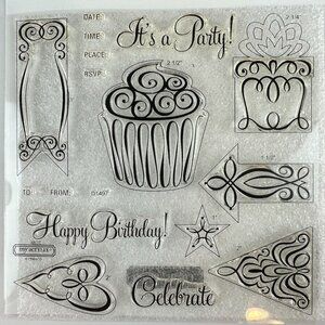 My Acrylix Premium Quality Decorative Stamps - Celebration d1497